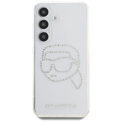 3. Case Karl Lagerfeld Rhinestones Karl Head Logo Samsung Galaxy S25 transparent