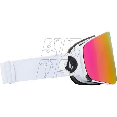 2. Volcom ODYSSEY MATTE WHITE/PINK CHROME snowboard goggles (VG0422301)