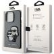 8. Karl Lagerfeld Saffiano Karl & Choupette case for iPhone 14 Pro 6 - silver