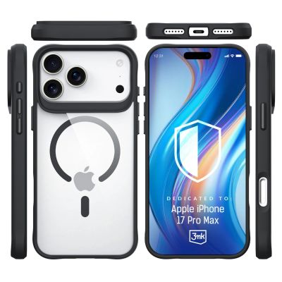 11. 3mk Satin Armor MagCase for iPhone 17 Pro Max - Transparent Black