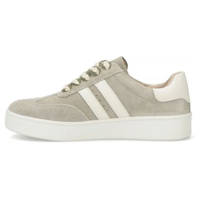 3. Women's leather sneakers on the platform in khaki Filippo DP7512