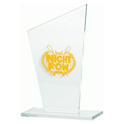 4. Engraved glass trophy + paint filling