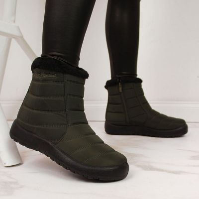 2. Waterproof snow boots with zipper NEWS W EVE181D khaki 