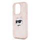 6. Karl Lagerfeld IML Choupette Head & Monogram case for iPhone 15 Pro - pink
