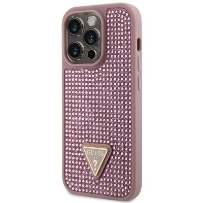 2. Guess GUHCP14LHDGTPP iPhone 14 Pro 6.1" pink/pink hardcase Rhinestone Triangle