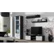 2. TV cabinet SOHO 140 black/white gloss