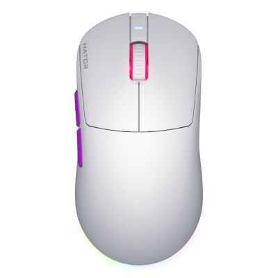 6. Hator Quasar 3 Ultra 8K Wireless Gaming Mouse White