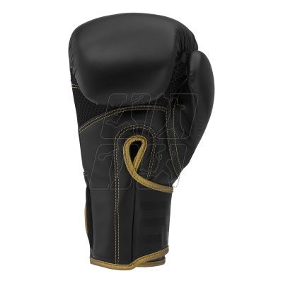 8. adidas HYBRID 80 ADIH80 boxing gloves black gold