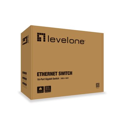 3. LevelOne GEU-1621 Gigabit Ethernet Network Switch (10/100/1000) Gray