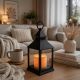 6. DECORATIVE LANTERN 23 CM LED BATTERY-OPERATED BLACK