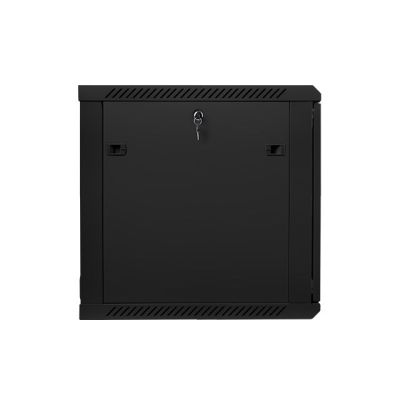 8. Lanberg WF01-6612-10B rack cabinet (12U; 635mm / 600mm / 600 mm; wall-mounted; Glass; 19''; black)