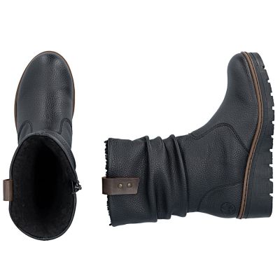5. Women's insulated wedge ankle boots black Rieker X9155-00