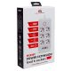4. MACLEAN POWER STRIP, EXTENSION CORD 6 OUTLETS + 4XUSB, 110-240V AC 50/60HZ, 2.1A MAX 2500W, 1.5M, BLACK MCE389 B