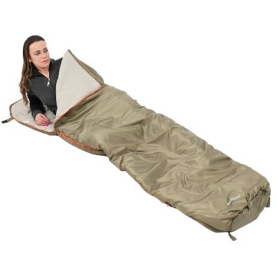 MUMMY SLEEPING BAG XXL 230x80/50CM KHAKY REDCLIFFS