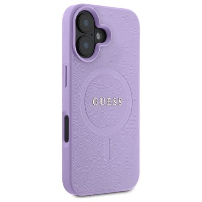 4. Guess Saffiano MagSafe iPhone 16 Case - Purple