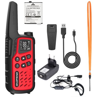 4. Baofeng BF-T25E walkie-talkie red, 2 pieces