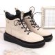 13. Filippo W PAW482 beige insulated leather platform ankle boots