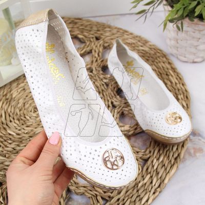 Rieker W RKR516 openwork ballerinas white