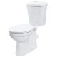 Compact toilet bowl - horizontal drain