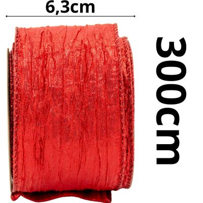 9. CRIMPED RIBBON 6.3CMx3M RED