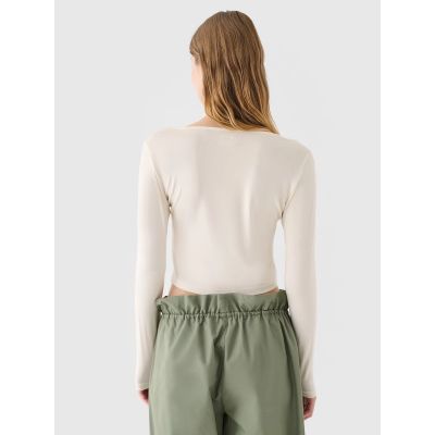 3. Longsleeve slim smooth women's 4F 4FRSS24TLONF499-11S