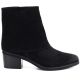 2. Women's leather cowboy boots with rolled-up upper, black Potocki JE19497