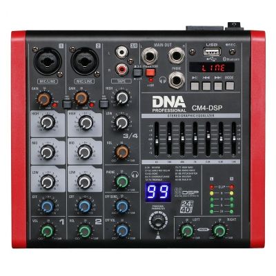 DNA CM4-DSP USB MP3 Bluetooth Phantom audio mixer