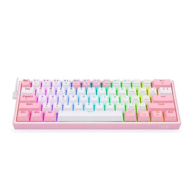3. REDRAGON K616 Fizz Pro white/pink keyboard USB + RF Wireless + Bluetooth Pink, White