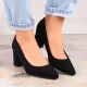18. Sergio Leone W SK403A black suede pumps on a block heel