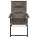 4. FOLDING GARDEN CHAIR 59X66X45/90CM WITH CUSHION GREY