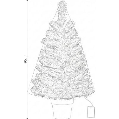 3. NORTON DECORATIVE CHRISTMAS TREE IN A POT 30 LEDS height: 90CM