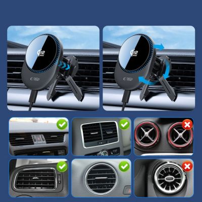 7. Tech-Protect V21 MagSafe Car Holder with 25W QI2.2 Inductive Charger for Cockpit/Windshield/Air Vent - Black