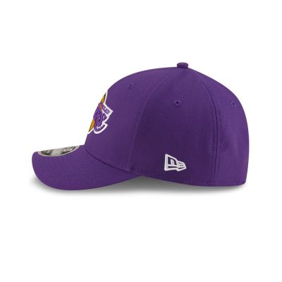 5. New Era 9FORTY Los Angeles Lakers NBA Team M-Crown Purple Snapback Cap - 60755462