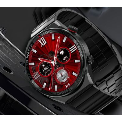 13. Rubicon RNCE99 Black Metal + Silicon Smartwatch SMARUB194