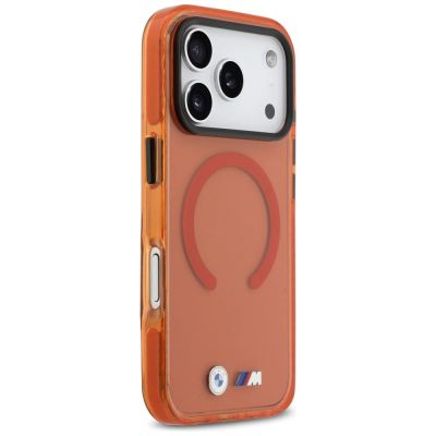 4. BMW M IML Shockproof Metal Logos MagSafe Case for iPhone 17 Pro - Pro Orange