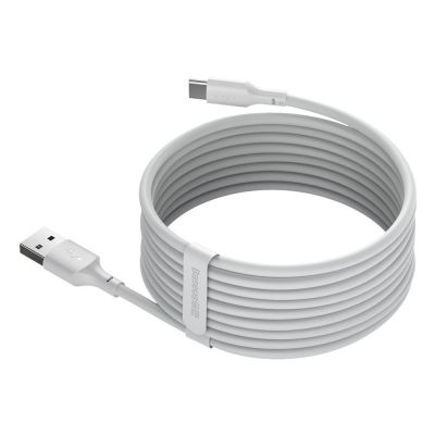 3. BASEUS USB/USB-C SIMPLE WISDOM CABLE, 40W, 5A, 1.5M WHITE