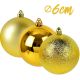 3. DECORATIVE PLASTIC BAUBLE SAFE 27 PCS diameter 6 cm GOLD MICA