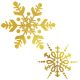 3. GOLD CHRISTMAS WINDOW STICKERS