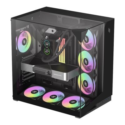 5. GameMax NEX C56 VC BK Midi Tower Computer Security & Mounts Black