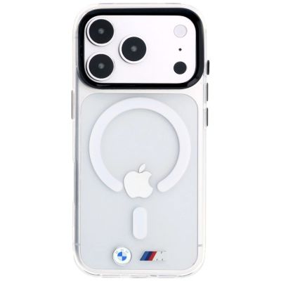 3. BMW M IML Glossy Metal Logo & Trims MagSafe Case for iPhone 18 Pro Max / 17 Pro Max - Transparent