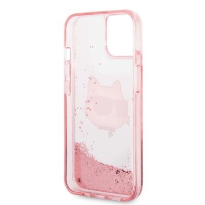 7. Karl Lagerfeld Glitter Choupette Head case for iPhone 14 Plus - pink