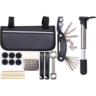 15. 14-PIECE BICYCLE TOOL SET IN A BICYCLE GEAR CASE