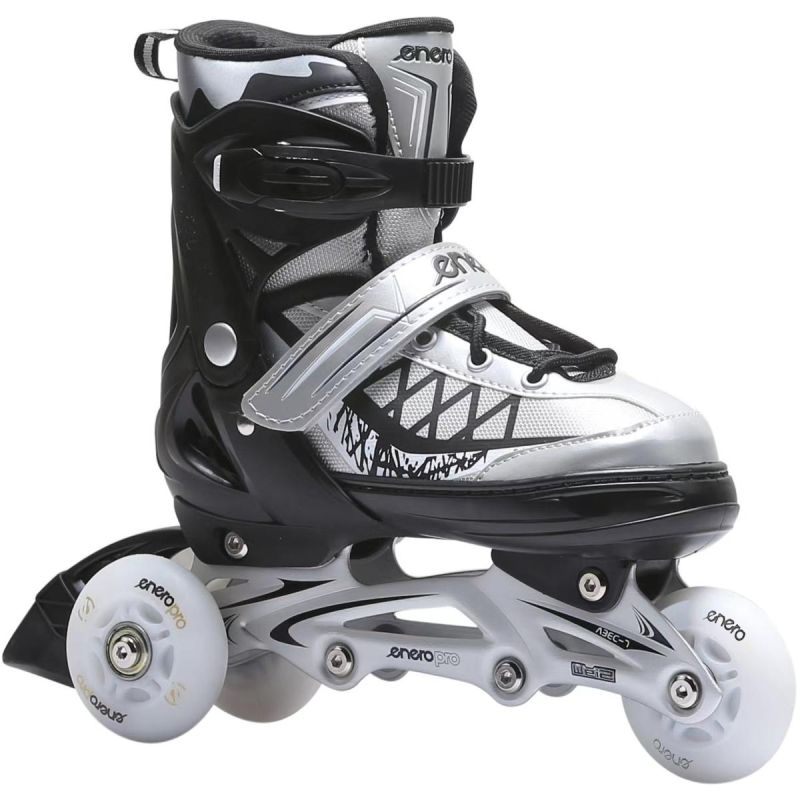 24. ROLLER SKATES-ROLLER SKATES-ICE SKATING 4IN1 ENERO PRO LED 26-29 GRAY