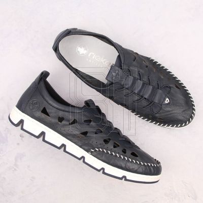 43. Leather openwork shoes Rieker W RKR652, navy blue