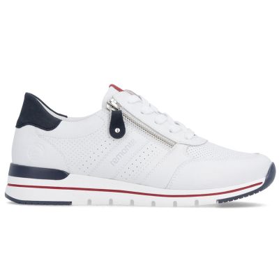 4. White leather sneakers Remonte Rieker R6705-82