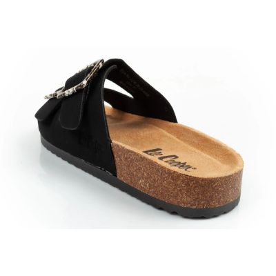 5. Lee Cooper women's slip-on shoes, black suede, comfortable, lightweight