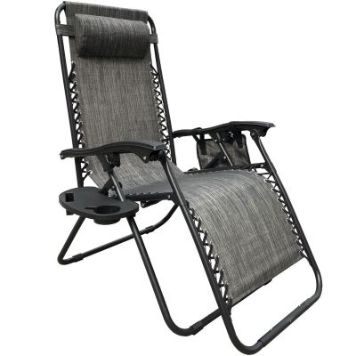 12. FOLDABLE GARDEN CHAIR MULTIFUNCTIONAL 175X52/65X107CM GRAY