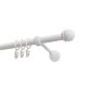 Single Curtain Rod Ø 19 mm White 480 cm MAX Knob with Rings, KOWALSKI
