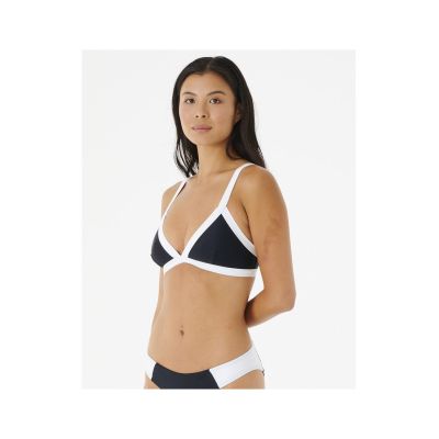 2. RIP CURL Mirage Colour Block Tri Bikini Top, Black