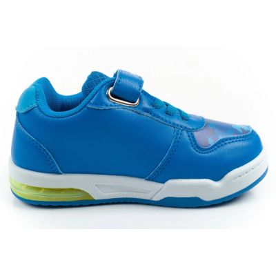 4. Leomil children's sports shoes Pokemon sneakers lightweight with velcro LED blue